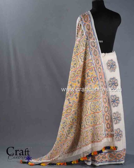 Floral design traditional rogan art saree
