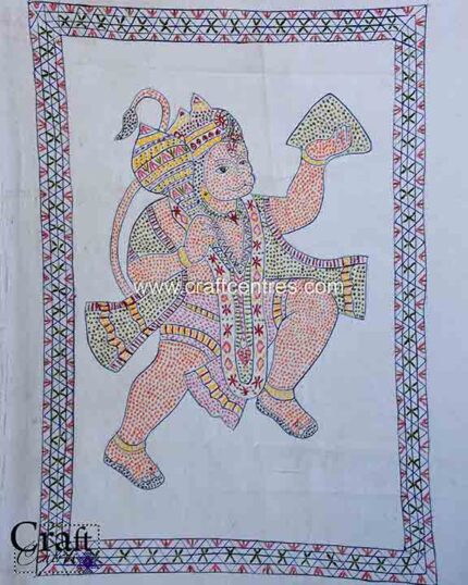 Shri Hanuman Rogan art wall piece