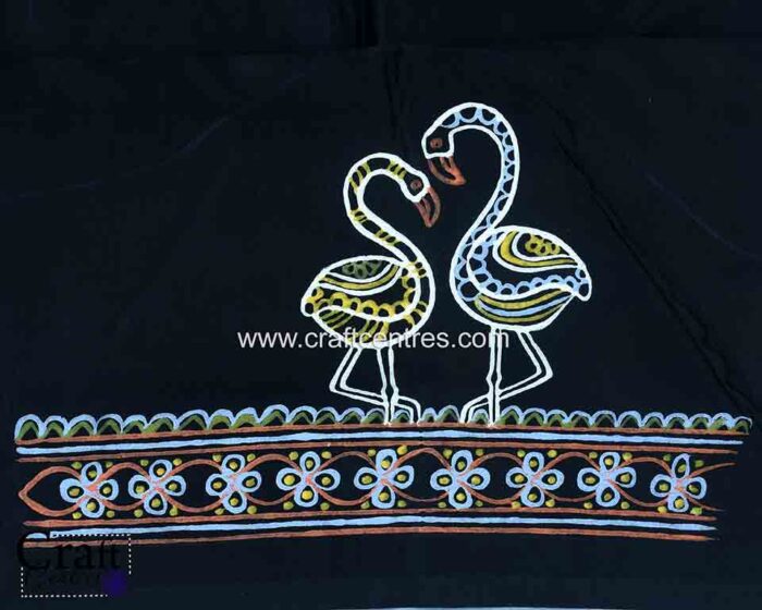 Flamingo design rogan art blouse piece
