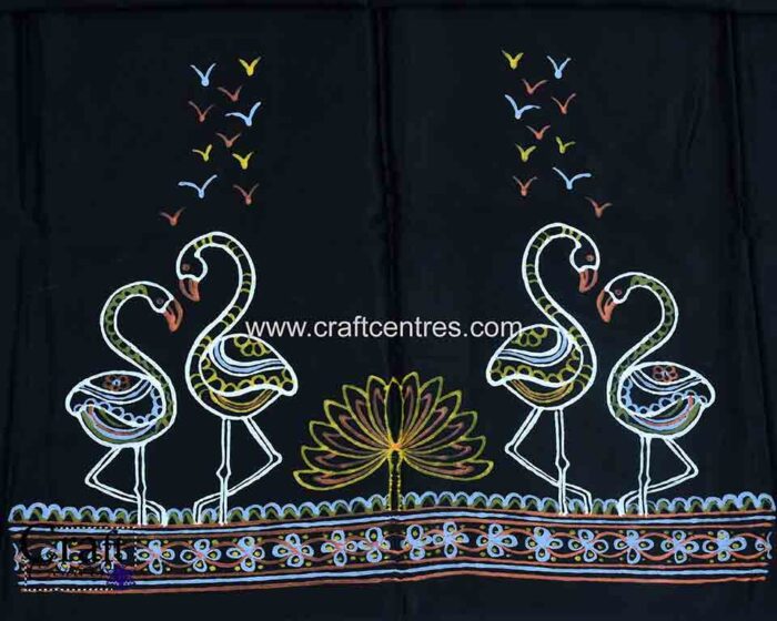 Flamingo design rogan art blouse piece
