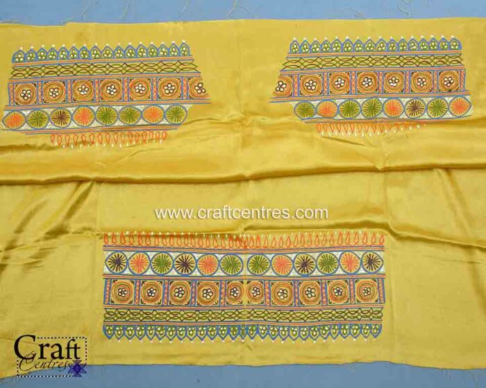 traditional rogan art madhapar blouse piece