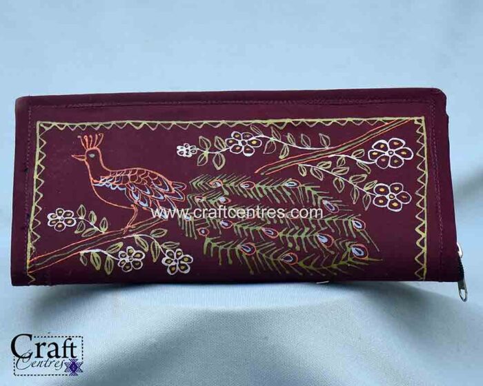 Traditional rogan art wallet - clutch