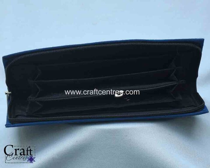 Blue rogan painting wallet - clutch
