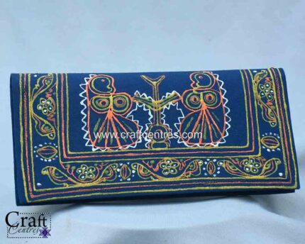 Traditional rogan painting wallet - clutch