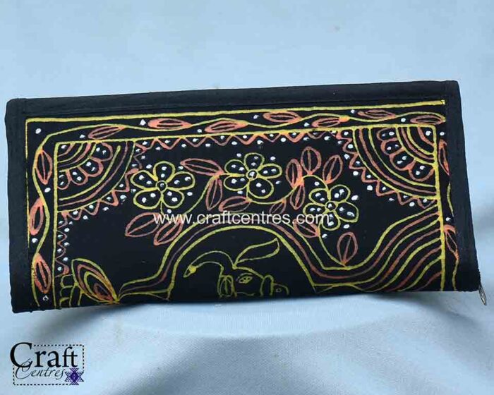 Traditional rogan art wallet - clutch
