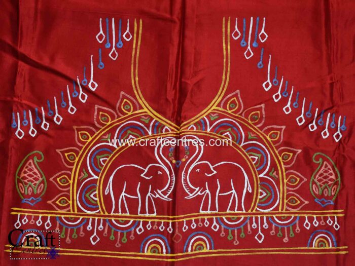 Kachchh Rogan painting blouse piece for saree and lehenga