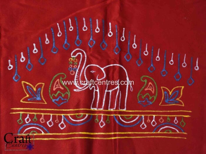 Bhuj Rogan painting blouse piece for saree and lehenga by Ashish Kansara