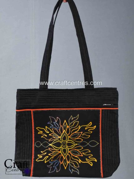 Shoulder Handbag for women With Rogan painting by Ashish Kansara from Madhapar, Bhuj, Kutch, Gujarat. India