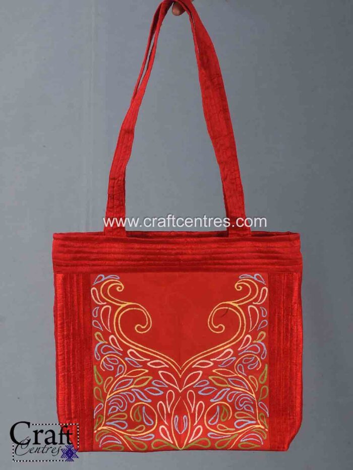 Rogan painting Handcrafted Shoulder Bag For Women with Rogan Art by Ashish Kansara from Madhapar, Bhuj, Kutch, Gujarat. India. Handbag