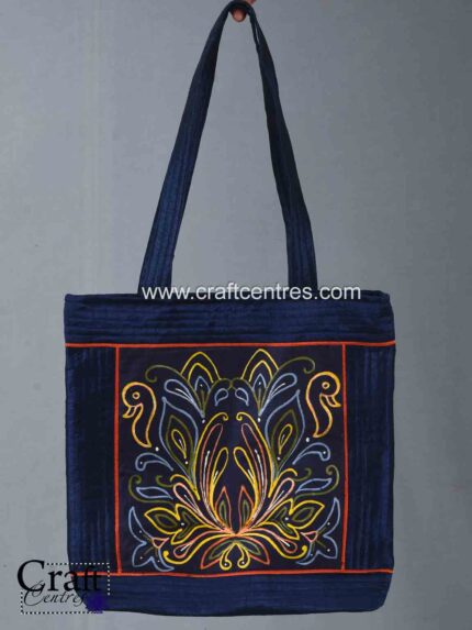 Traditional Rogan Art Hand Painted Handbag by Ashish Kansara from Madhapar, Bhuj, Kutch, Gujarat, India