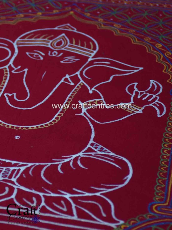 hand painted Shree Ganesh Rogan painting Wall Piece by Ashish Kansara from Madhapar. wall hanging