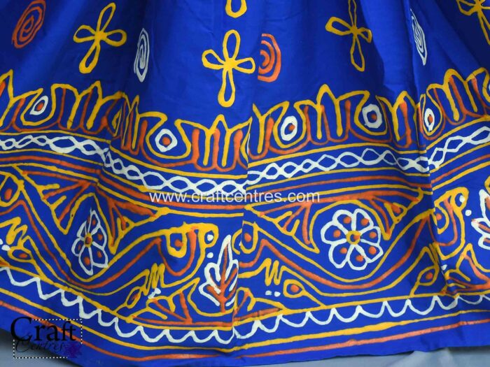 Multi Colour Rogan Art hand painted Blue Lehenga from kutch