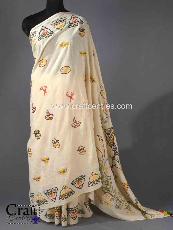Rogan art kala cotton Bhujodi Kutch saree and blouse