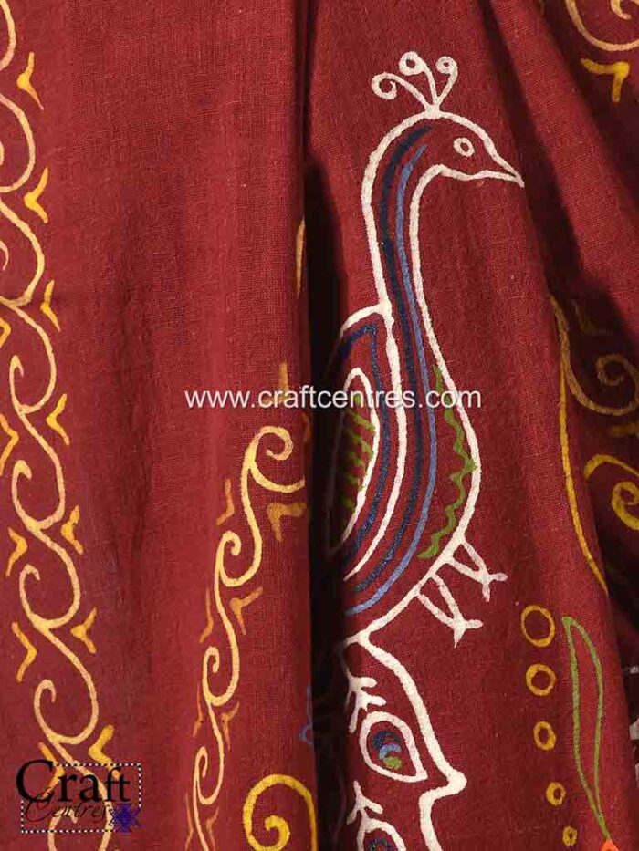 kala cotton rogan art hand painted saree and blouse