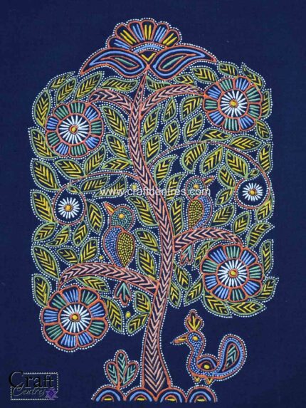 This Peacock Paradiso Rogan Art Bird Motif Painting