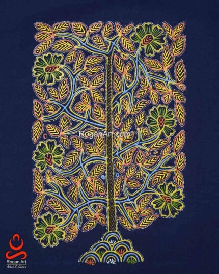 Tree of Life Rogan Wall Piece | Handcrafted Indian Folk Painting by Dr Ashish Kansara