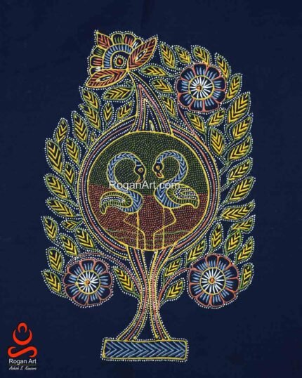 Tree of Life With Flamingo Rogan Hand-Painted Wall Decor