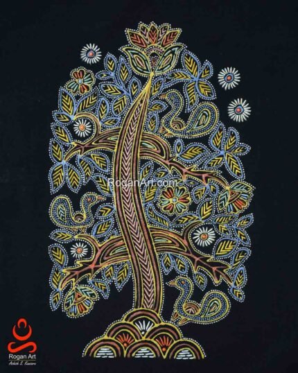 Traditional Rogan Art Royal Tree Of Life Wall Panel