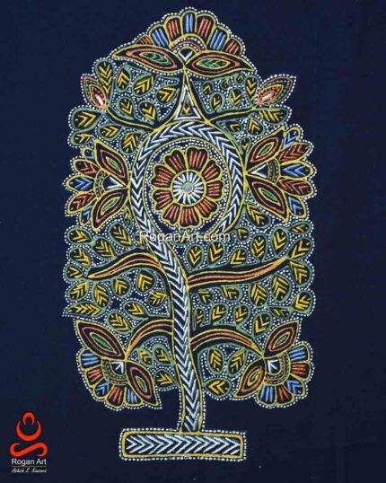 Tree Of Life: Blue Rogan Art Wall Painting