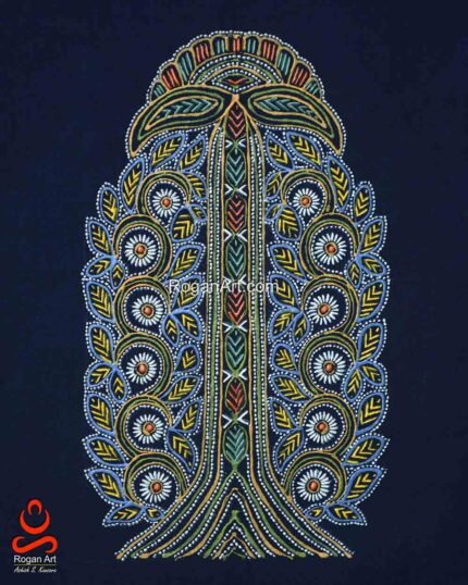 Tree Of Life: Blue Sun Rogan Art Wall Painting