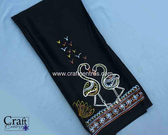 Flamingo design rogan art blouse piece