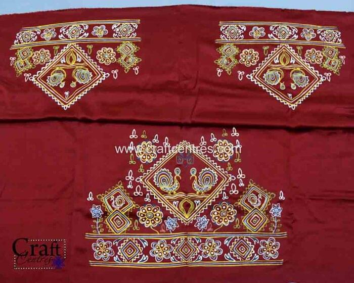 Madhapar rogan painting blouse piece