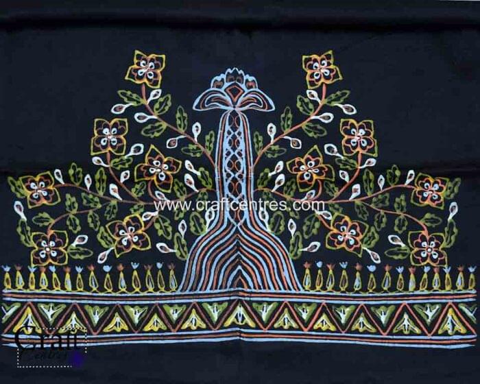 kutch rogan painting blouse piece