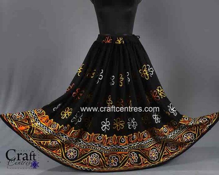 Colourful Rogan painting lehenga